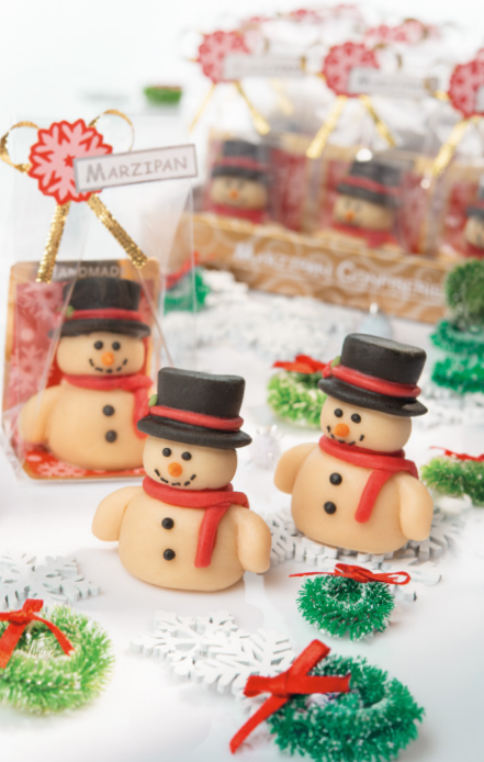 Pâte d'amande bonhomme de neige - 45g