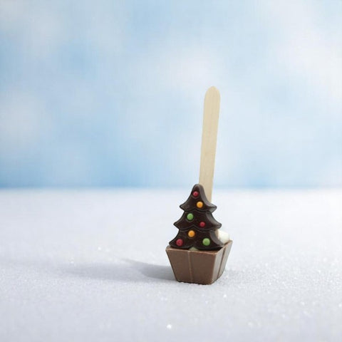 Cuillère à chocolat chaud lait sapin de noël mini guimauve - 55g