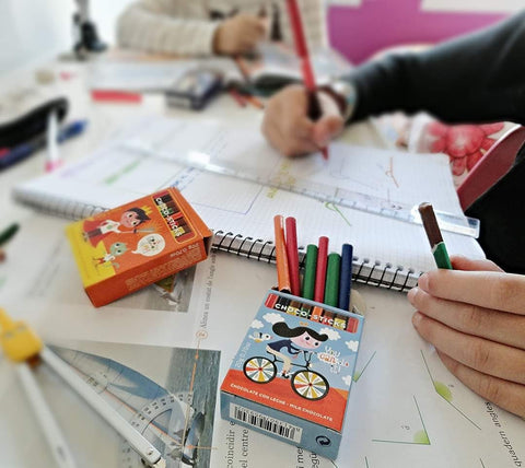 Boite de 8 crayons en chocolat - 20g