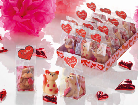 Pâte d'amande assortiment animaux cœur - 42g