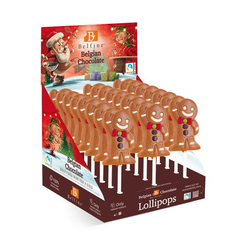 Lollipops chocolat au lait bonhomme pain d'épices - 25g
