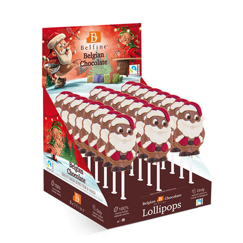 Lollipops chocolat au lait père noël - 25g