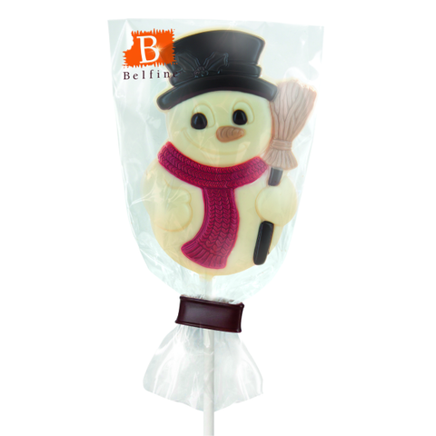 Lollipops chocolat au lait bonhomme de neige - 25g