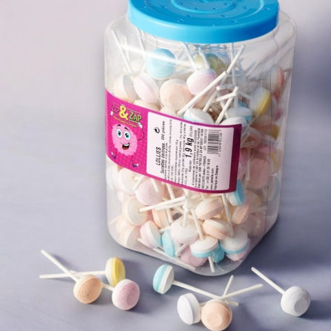 Sucettes rétro dextrose bicolores - 10g