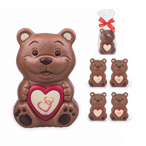 Moulage chocolat ourson cœur - 75g ** DLUO 15/01/2026 **