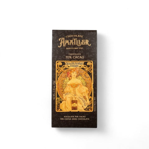 Tablette de chocolat noir 70% amatler - 70g