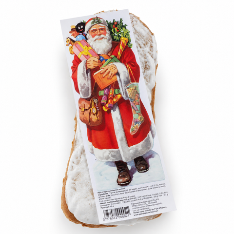 Pain d'épices traditionnel décor père noël - 40g