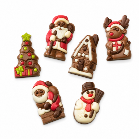 Figurines de noël assorties en chocolat - Vrac de 2Kg