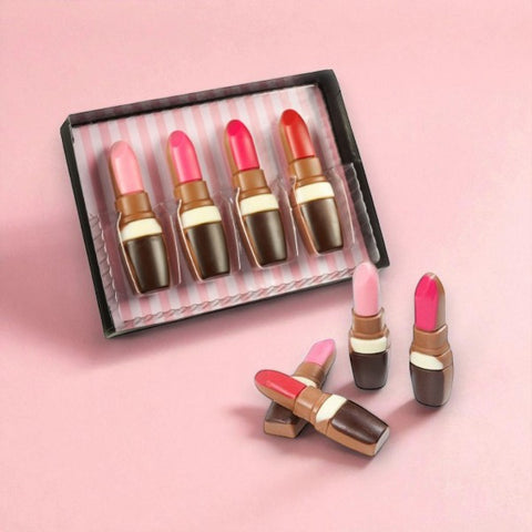 Coffret insolite rouge à lèvres en chocolat - 55g