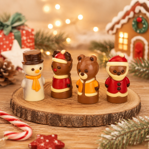 Mini tubo figurine de noël en chocolat - 10g