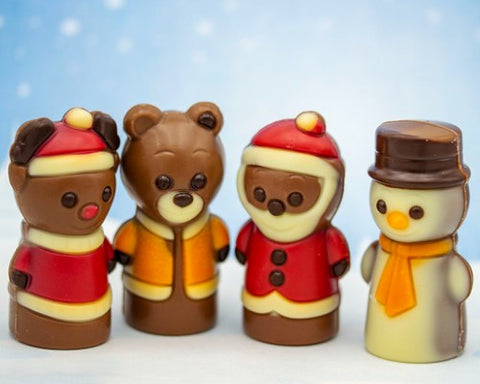 Mini tubo figurine de noël en chocolat - 10g