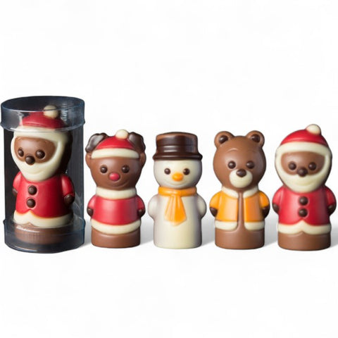 Mini tubo figurine de noël en chocolat - 10g