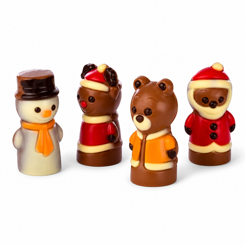Mini tubo figurine de noël en chocolat - 10g
