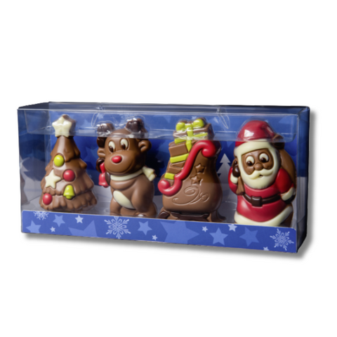 Coffret moulages chocolat figurines de noël - 120g