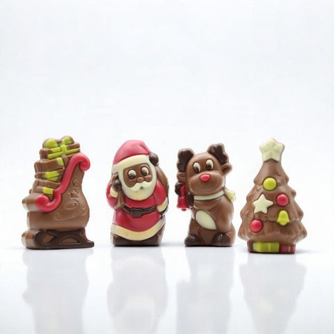 Coffret moulages chocolat figurines de noël - 120g