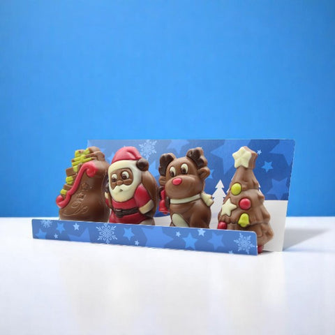 Coffret moulages chocolat figurines de noël - 120g