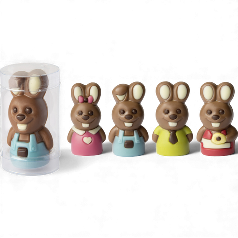 Mini tubo figurine de Pâques en chocolat - 10g