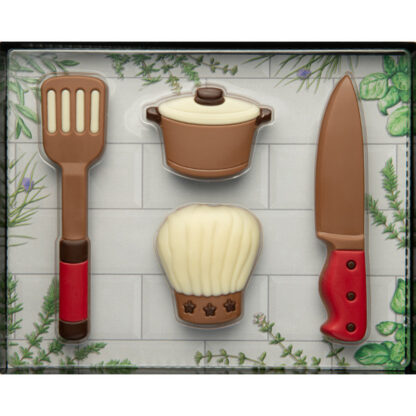 Coffret insolite set de cuisine en chocolat - 125g