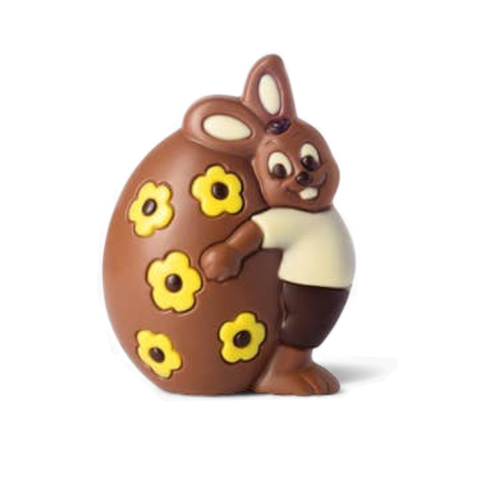 Moulage en chocolat Oeuf Lapin de Pâques - 100g