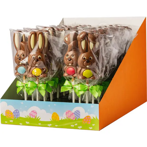 Sucette chocolat Lapin de Pâques - 25g