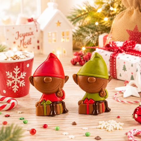 Moulage chocolat lutin de noël - 40g