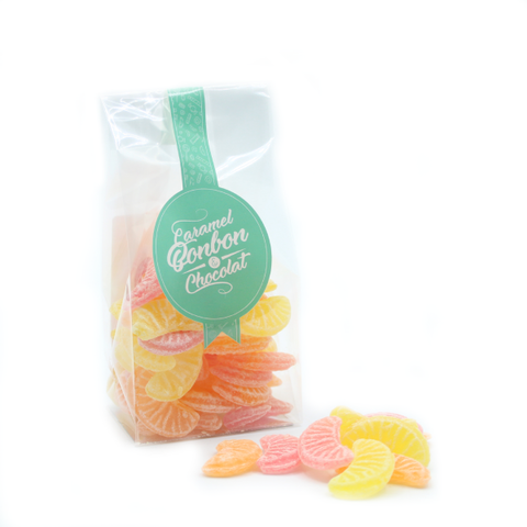 Bonbons tranches orange citron pamplemousse - sachet de 150g
