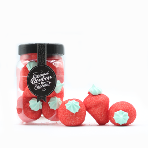 Bonbonnière de guimauves fraise géante - 150g