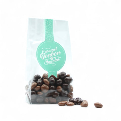 Raisins chocolat lait et noir - sachet de 125g