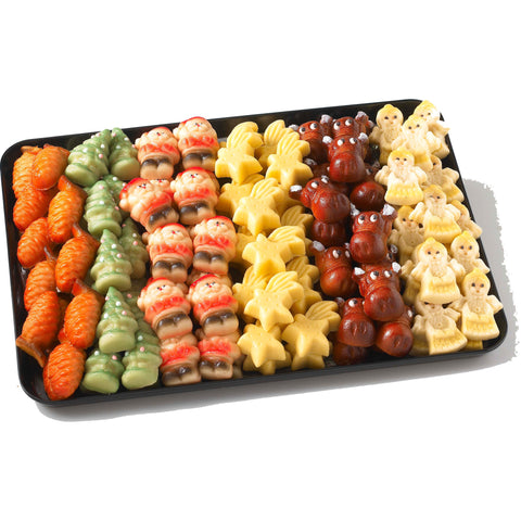 Pâte d'amande plateau figurines de noël - 2kg