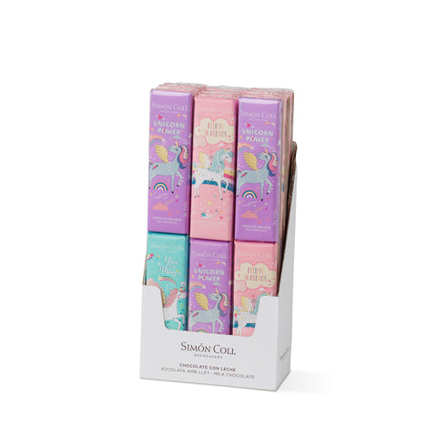 Réglette de chocolat au lait licorne -36g