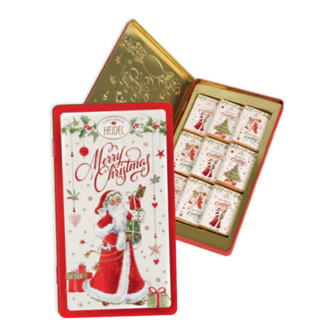 Boite décorative chocolat au lait noël blanc - 90g