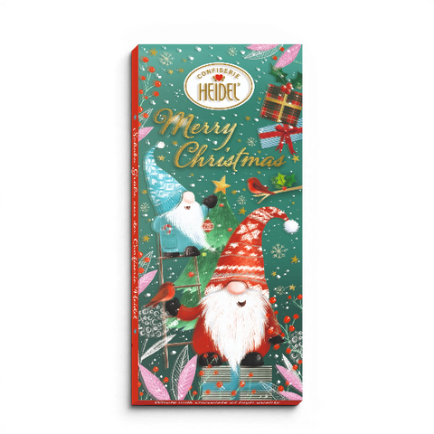 Tablette de chocolat au lait lutin de Noël - 100g
