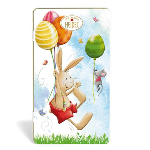 Mini tablettes de chocolat dans une boite métal "Joyeuses Pâques" - 90g