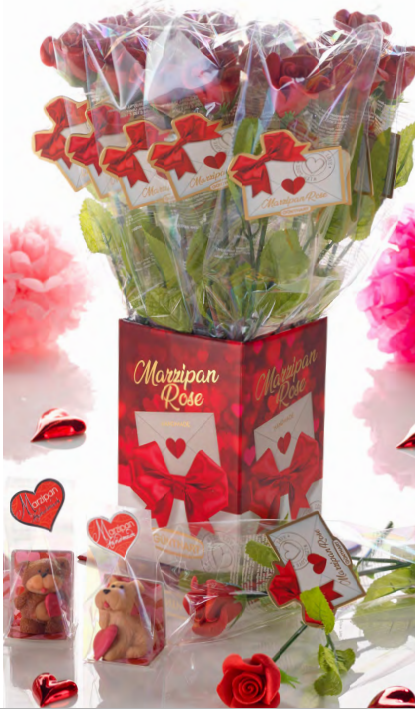 Pâte d’amande délicate rose rouge - 30g