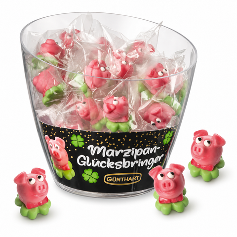 Pâte d’amande seau de champagne petits cochons - 13g