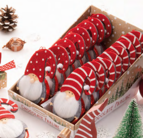 Médaillon chocolat praliné père noël à suspendre - 29g