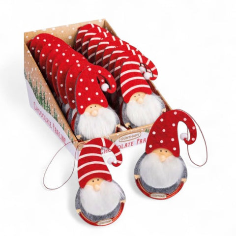 Médaillon chocolat praliné père noël à suspendre - 29g