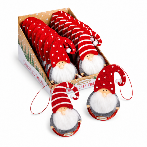 Médaillon chocolat praliné père noël à suspendre - 29g