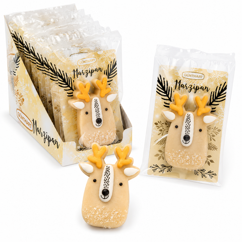 Pâte d'amande renne de noël - 43g