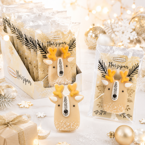 Pâte d'amande renne de noël - 43g