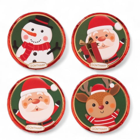 Médaillon chocolat praliné décor de noël - 24g