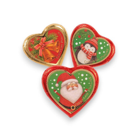 Chocolat en forme de cœur thème noel - 24g