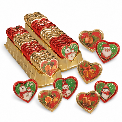 Chocolat en forme de cœur thème noel - 24g