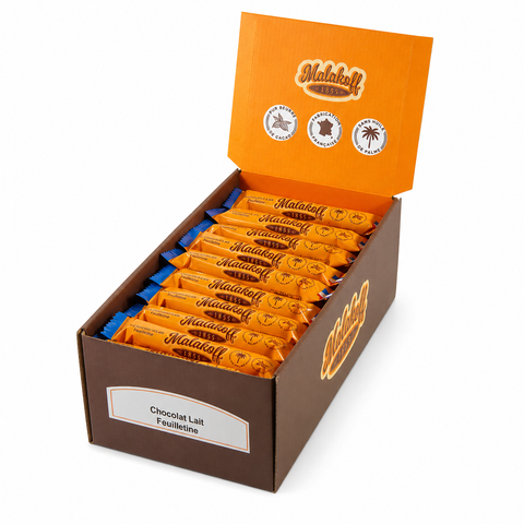 Barre malakoff chocolat au lait feuilletine - 20g