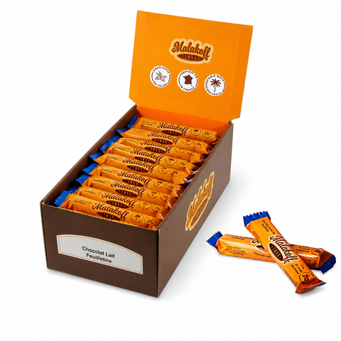 Barre malakoff chocolat au lait feuilletine - 20g