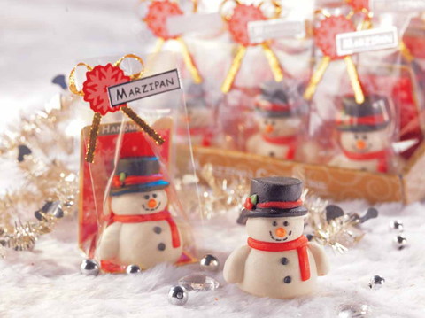 Pâte d'amande bonhomme de neige - 45g