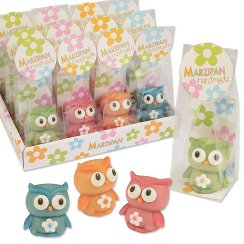 Pâte d’amande assortiment chouettes colorées - 23g