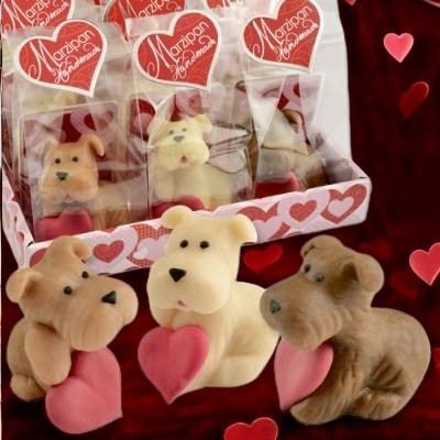 Pâte d'amande assortiment animaux cœur - 42g