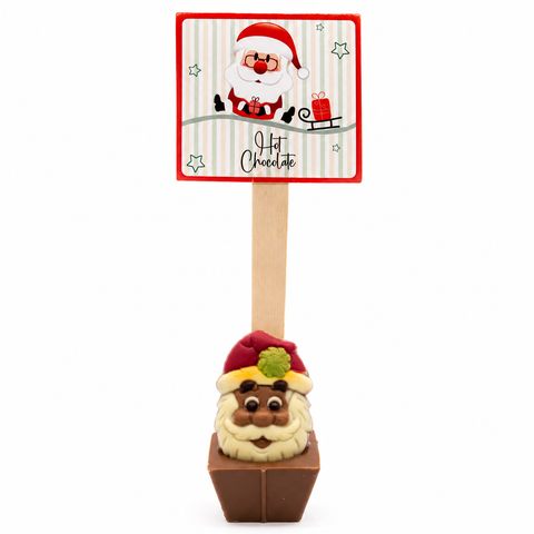 Cuillère à chocolat chaud lait père noël mini guimauve - 55g