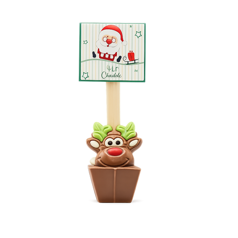 Cuillère à chocolat chaud lait renne mini guimauve - 55g